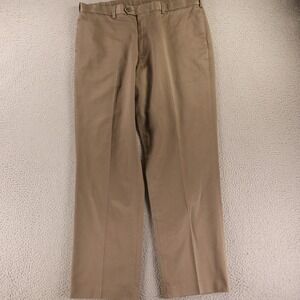 Perry Ellis Pants Mens 38x32 Beige Cotton Khaki Pants Cotton Chinos